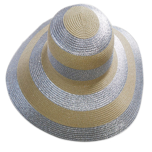 Zhejiang manufactory women fashion big brim colorful straw hats