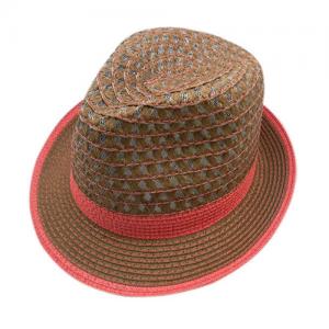 Fashion promotional fedora straw hat for women