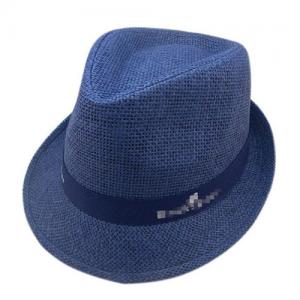 summer straw fedora hat with logo printing