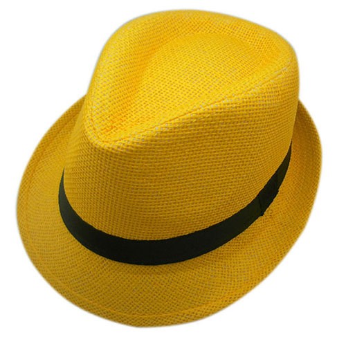 summer straw fedora hat with logo printing